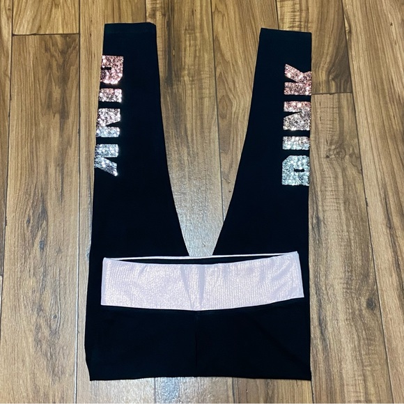 PINK VS BLING LOGO LONG SLEEVE AND LEGGINGS OUTFIT SET - Picture 9 of 9